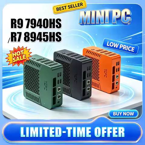 Mini PC R9 7940HS R7 8945HS 32GB DDR5 1TB NVMe SSD Dual HDMI WiFi6 BT Built-in Power Supply Gaming H