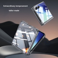 Electroplated Transparent Bracket Case For Samsung Galaxy Z Flip 7 Flip7 FLIP7 5G Magnetic Folding S
