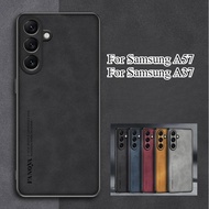 Sheepskin PU Leather Case For Samsung A57 A37 Anti Drop Soft Silicone Frame Lens Protection Shockpro