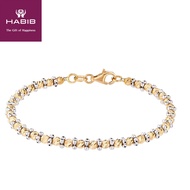 HABIB Oro Italia 916 Yellow and White Gold Bangle GB8003-BI (22K Gold)