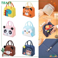 TEALY Cartoon  Lunch Bag, Thermal Bag Lunch Box Accessories Insulated Lunch Box Bags, Convenience Portable  Cloth Tote Food Small Cooler Bag