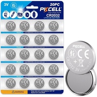 PKCELL 20-Pack CR2032 Batteries 2032 Lithium Battery CR 2032 3 Volt Coin Battery, 5-Year Shelf Life