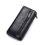 Original Wallet Men's Long Men's Wallet Double Zipper Youth Soft Wallet Multi Card Holder Purse