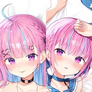 VTuber Minato Aqua Girl Cute Japanese Pillowcase Pillow Case Cover Decorative Hugging Body Bedding  