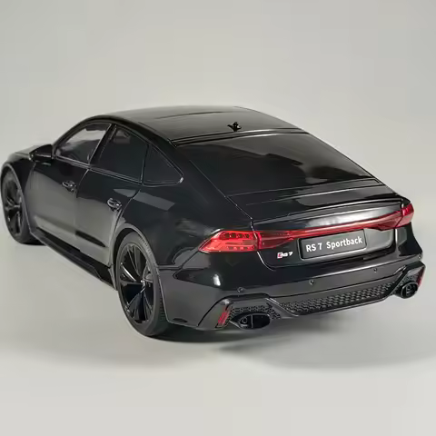 1:18 AUDI RS7 Sportback Black Warrior Supercar Diecast Alloy Model Car Remote Control Sound & Light