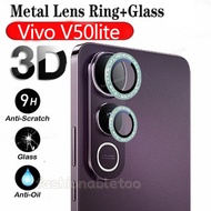 For Vivo V50Lite Glitter Diamond Metal Ring Camera Lens Protective Film For Vivo V50 Lite V50Lite V 
