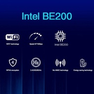 WiFi 7 PCI-E WiFi Card BE200 BE200HMW 8774Mbps 2.4G/5G/6Ghz for Bluetooth 5.4 802.11BE Network Adapt