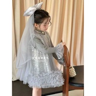 dress budak perempuan baju dress budak perempuan budak Miluoer~Girls Plus Velvet 2026 Autumn Winter 