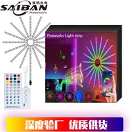 USB Colorful Fireworks Light Strip Bluetooth Voice Control Music Fireworks Light Strip 30Multifuncti