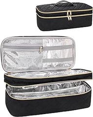 Relavel Travel Carrying Case Compatible with Revlon One-Step Hair Dryer/Volumizer/Styler, Dyson Airwrap, Shark Flexstyle Hair Tools Insulated Storage Bag Organizer for Hair Stylist with Dividers