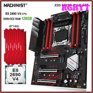 RGHYT X99ชุดเมนบอร์ด LGA 2011-3ชุด Xeon E5 2690 V4 CPU 8X16G = 128GB DDR4 ECC RAM เมมโมรี่ไดรฟ์ SSD