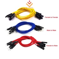 10pcs 20cm Female to Female/Male to Male/Female to Male Wire Color Jumper Cable Connector 2.54mm Pit