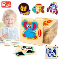 Kids Toys Toddler Wooden Puzzles for 1 2 3 Years Old Boys &amp; Girls, Animal Jigsaw Puzzles Educational Toys