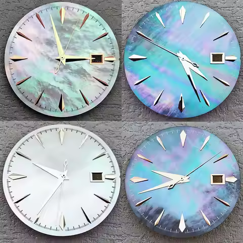35mm Rose Gold Silver Shell Presage Watch Dial Suitable for NH35 NH36 Automatic Mechanical Replaceme