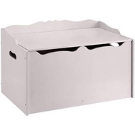 Amazon Basics Kids Toy Box, Wooden Organizer Storage Chest,White, 30" X 18" X 19"