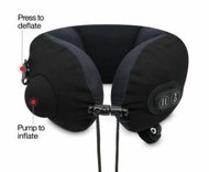 TRAVELMALL SWITZERLAND Multi-Functional Heat & Massage Pillow with Patented Pump & Foldable Hood 歐斯科