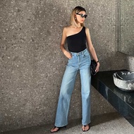 Aevelyn Jeans กางเกงยีนส์รุ่น Richy Light Blue High Rise  Jeans Premium Japanese Denim