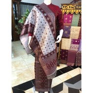 [✅Ready] Songket Atbm Limar 3 Negeri Exclusive Putih Maroon Silver