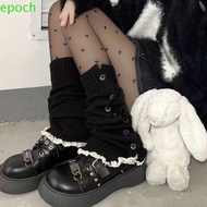 EPOCH Y2K Leg Warmers, Balletcore Harajuku Knitted Leg Cover, Kawaii Pile Socks Leggings Sleeve Foot