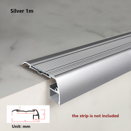 0.5/1M Stair Corner LED Aluminum Profile Anti-Slip Hard Strip Light Home Stair Housing Decor Channel