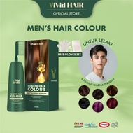 【MEN'S HAIR COLOUR】ViVid Hair 400ml Ginger Hair Dye  Colouring Chestnut Brown, Dark Brown, Dark Coff