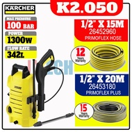 KARCHER COMBO SET K2.050 / K2050 HIGH PRESSURE WASHER + KARCHER GARDEN HOSE - 1/2"X15M (26452960) OR