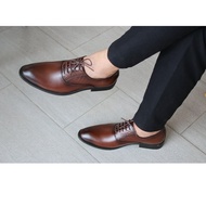 Men's cowhide shoes High Quality Men's Western Shoes Beautiful OXFORD LUXURY men's lace-up shoes Ele