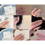 Machine Machine​Trinket Decor​Fashion Ear Butterfly Diamond Earrings