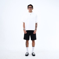 All Around Faded Oversize Cropped Tshirt White 235GSM