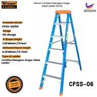 Winner Ladder Certified Fiberglass Single-Sided Ladder 5 / 6  Step Kaki