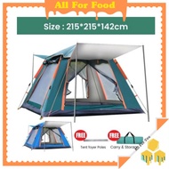Outdoor Camping 3-4 Person Khemah Camping Double Layers Waterproof Camping Tent Outdoor Camping Equi