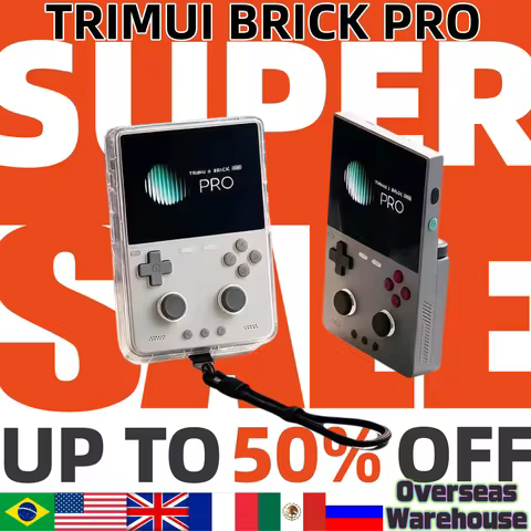 TRIMUI BRICK PRO Retro Handheld Game Console 3.95'' IPS Screen 5000mAh A133P Linux 4.9 System RGB To