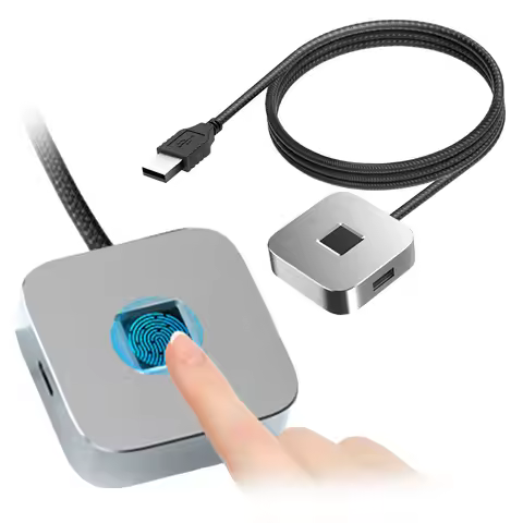 Fingerprint Scanner with USB Hub For Windows Hello Fingerprint Reader Portable USB Fingerprint Logge