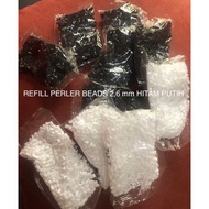 1000-5000 PERLER BEADS 2.6 mm BLACK WHITE 1000 - 5000 BEADS