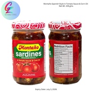 Montaño Spanish Style Sardines in Tomato Sauce &amp; Corn Oil 228 grams