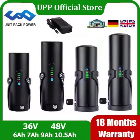 Mini Bottle EBike Battery 36V 10.5Ah 9Ah 48V 7Ah San-yo 18650 Li-ion Battery Pack for Bafang TSDZ2 2