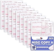 1099-MISC Federal Copy A Income Form, 100 Laser Tax recipients Pack ~2019~