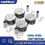 4pcs STD Engine Parts Piston & Rings Kit 2.0 L B46 B48 Gas 15-21 For BMW 1 2 3 4 5 6 7 SERIES X3 X4 