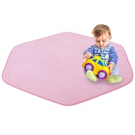 Kids Play Mat Plush Carpet Rug Hexagon Coral Play Mat For Princess Tent Pad