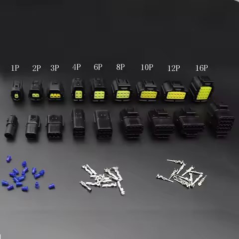 1P/ 2P/3P/4P/6P/8P/10P/12P/16 Pin 1.8 Waterproof Wire Connector Electrical Plug Car Auto Sealed Truc