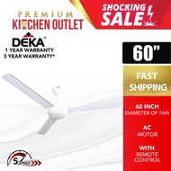 Deka 60" 3 Metal Blades 5 Speed AC Motor Ceiling Fan DR9 | Morgan 60'' Ceiling Fan MFC-EURUS 360 | 5