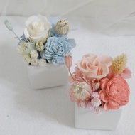 【DIY材料包】永恆的愛盆花結婚捧花永生乾燥花畢業謝師禮物畢業