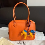 Hermes愛馬仕plume 迷你mini橙色手提單肩包
