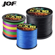 JOF 300M X16 Braided PE Fishing Line Zero Stretch Durable Multicolor Carp Bait Rope