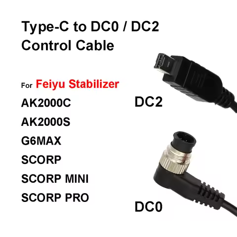 Type-C to DC0 / DC2 for Feiyu AK2000C AK2000S G6MAX SCORP SCORP MINI PRO Camera Control Cable for Ni