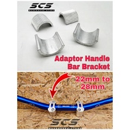 Handle Bar Bracket Adapter 28to22mm Extension Motorcycle Superbike Motocross **4pcs**