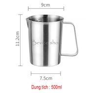 Ca inox 304 chia vạch 500ml/700ml/1000ml/1500ml/ 2000ml