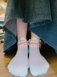 可愛粉藍色淺灰色蛋糕襪學生襪短襪 襪子二手出清