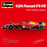 Bimeigao1:24Ferrari F1-75th Commemorative Edition F1Racing Car Model Simulation Alloy Car Model Toy