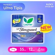 Laurier Super Slimguard Wing 35cm Night 12 Pcs – Sanitary Napkins Ultra ThinWanita